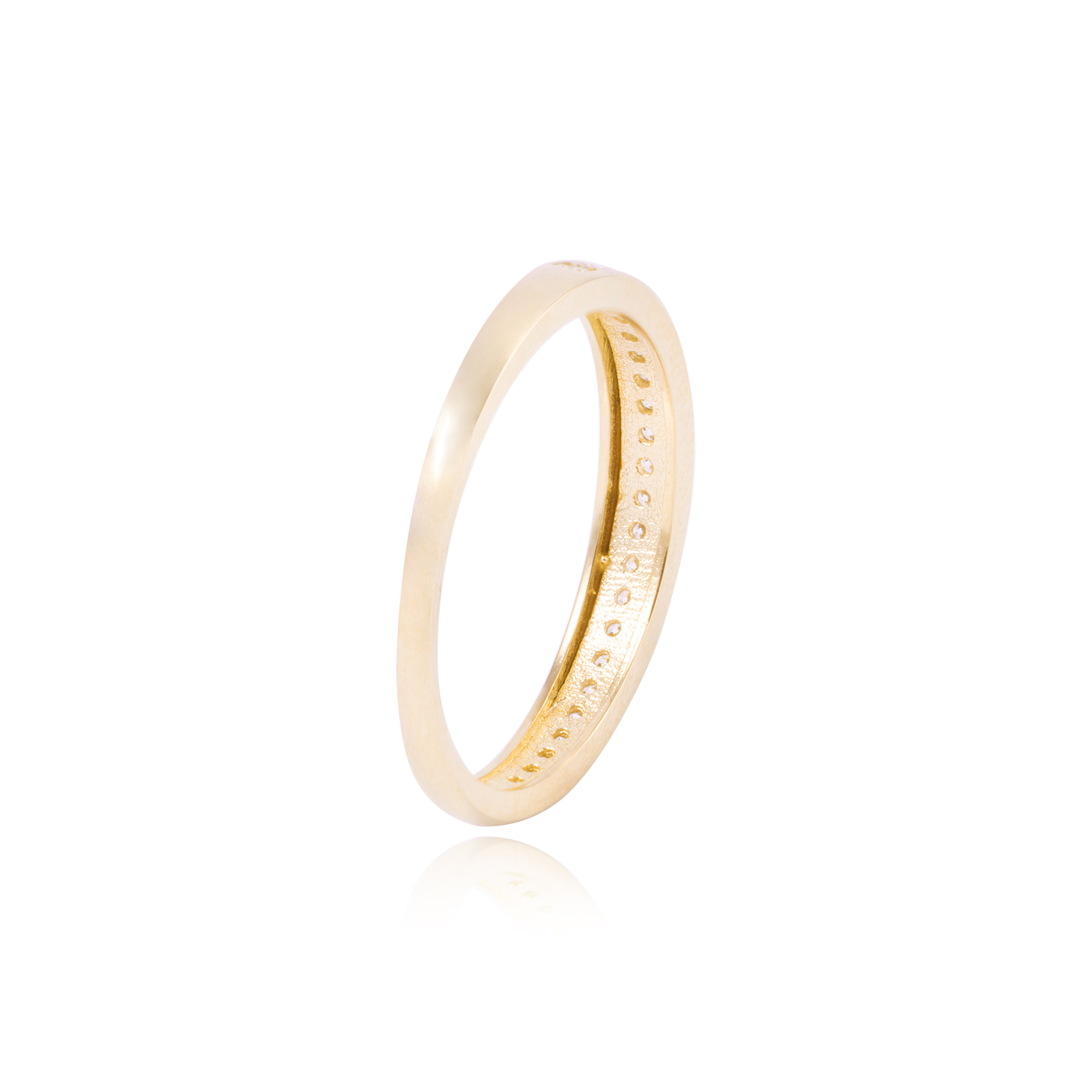 Anillo Compromiso de Oro 18Kt Circón Riel Ovalado 3