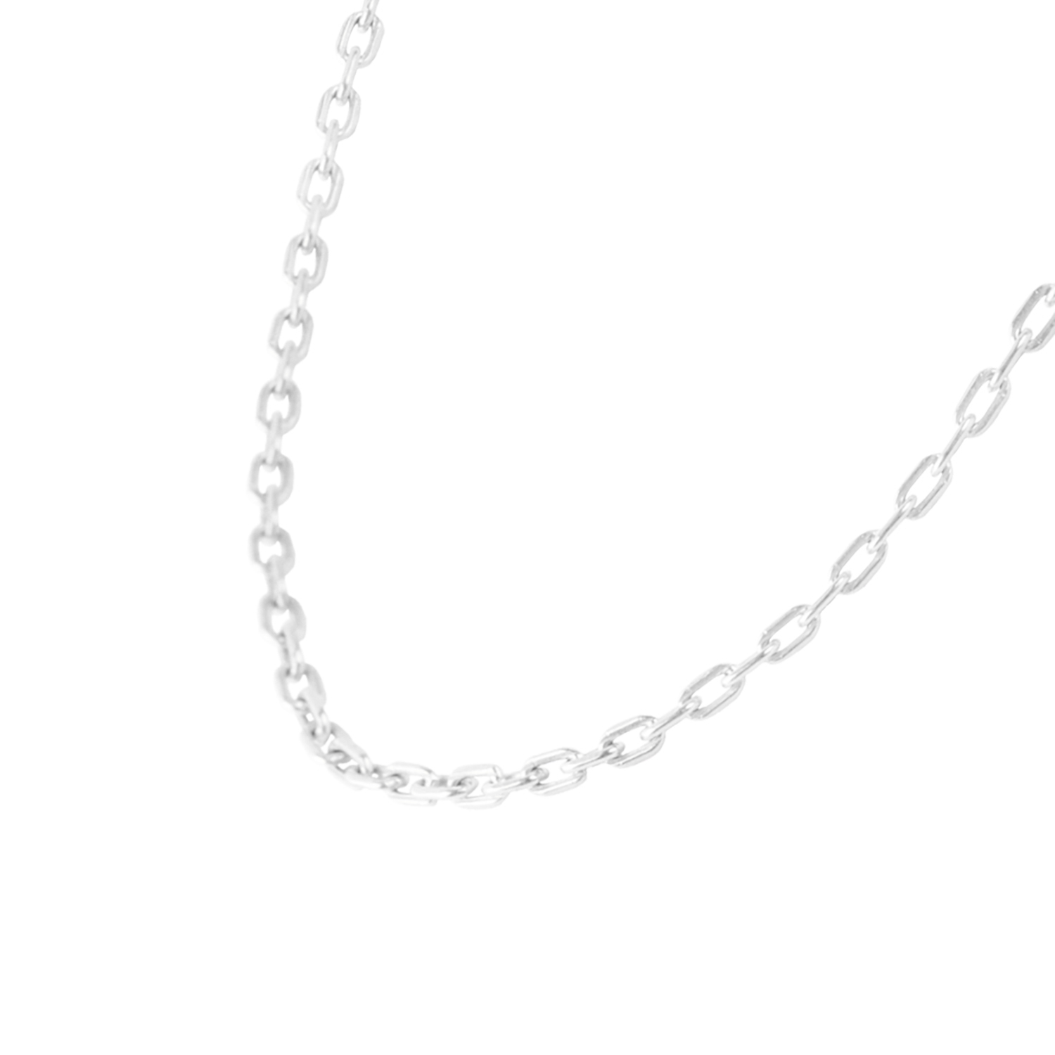 Cadena Oro Blanco 18kt Blanco Limada 2