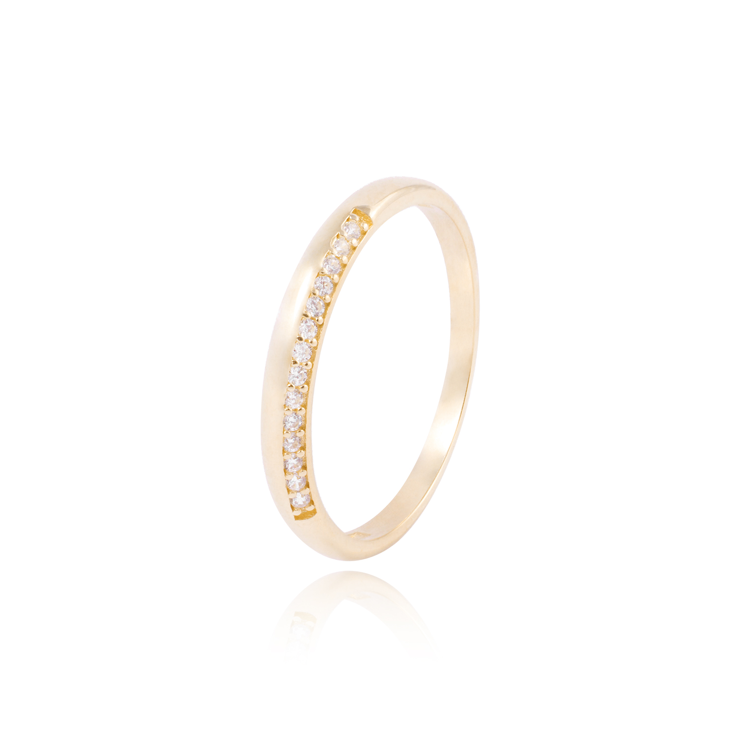 Anillo Compromiso de Oro 18Kt Circón Central 1