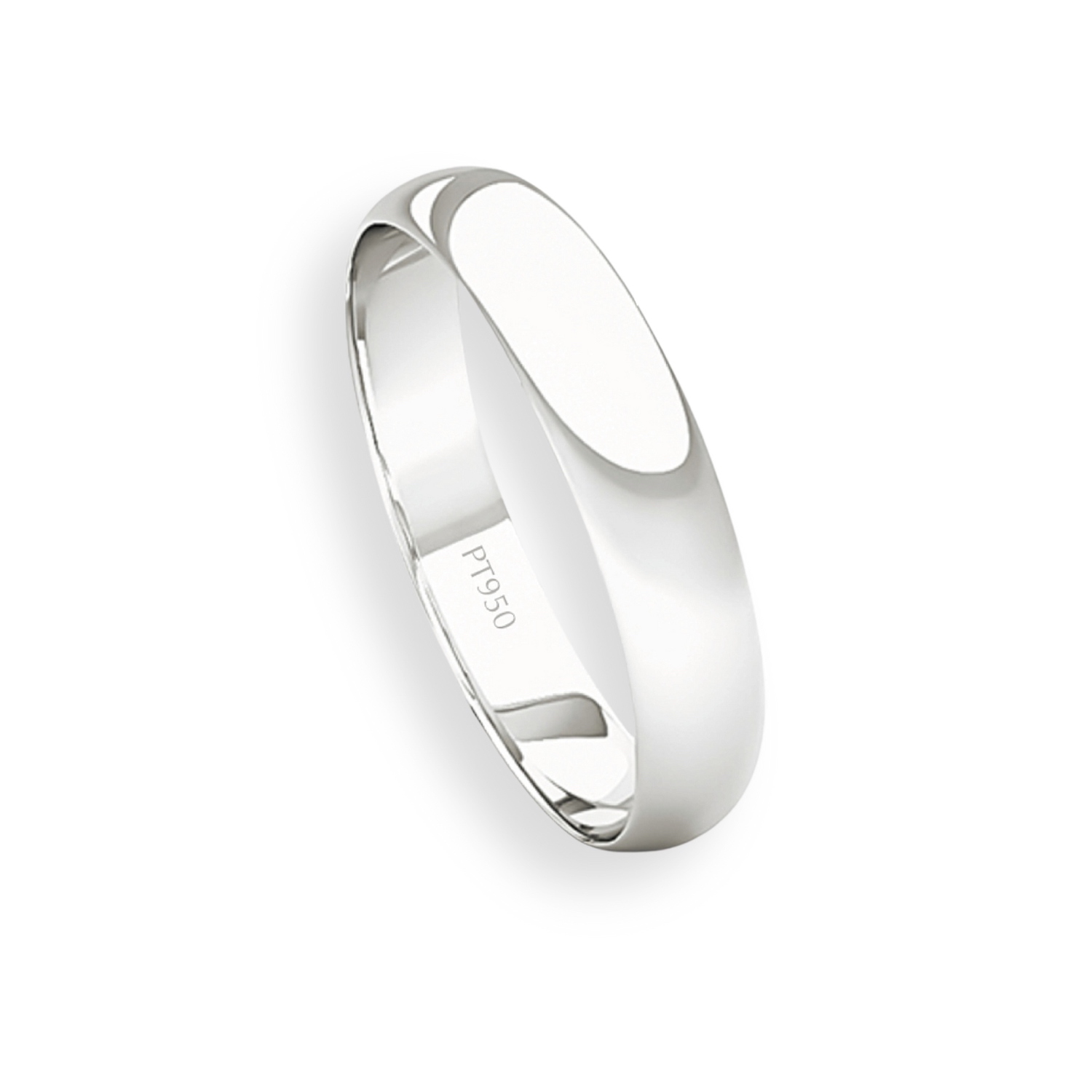Argolla Matrimonio de Platino Inglés Rodas de 3,5mm 3