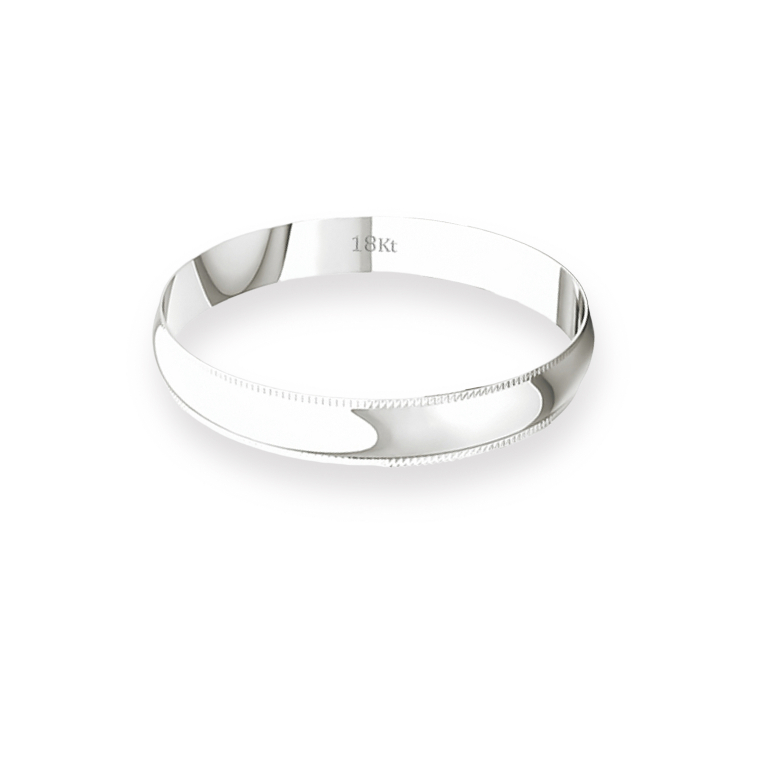 Argolla Matrimonio de Oro Blanco 18kt Inglés Alejandrina de 3,0mm 2