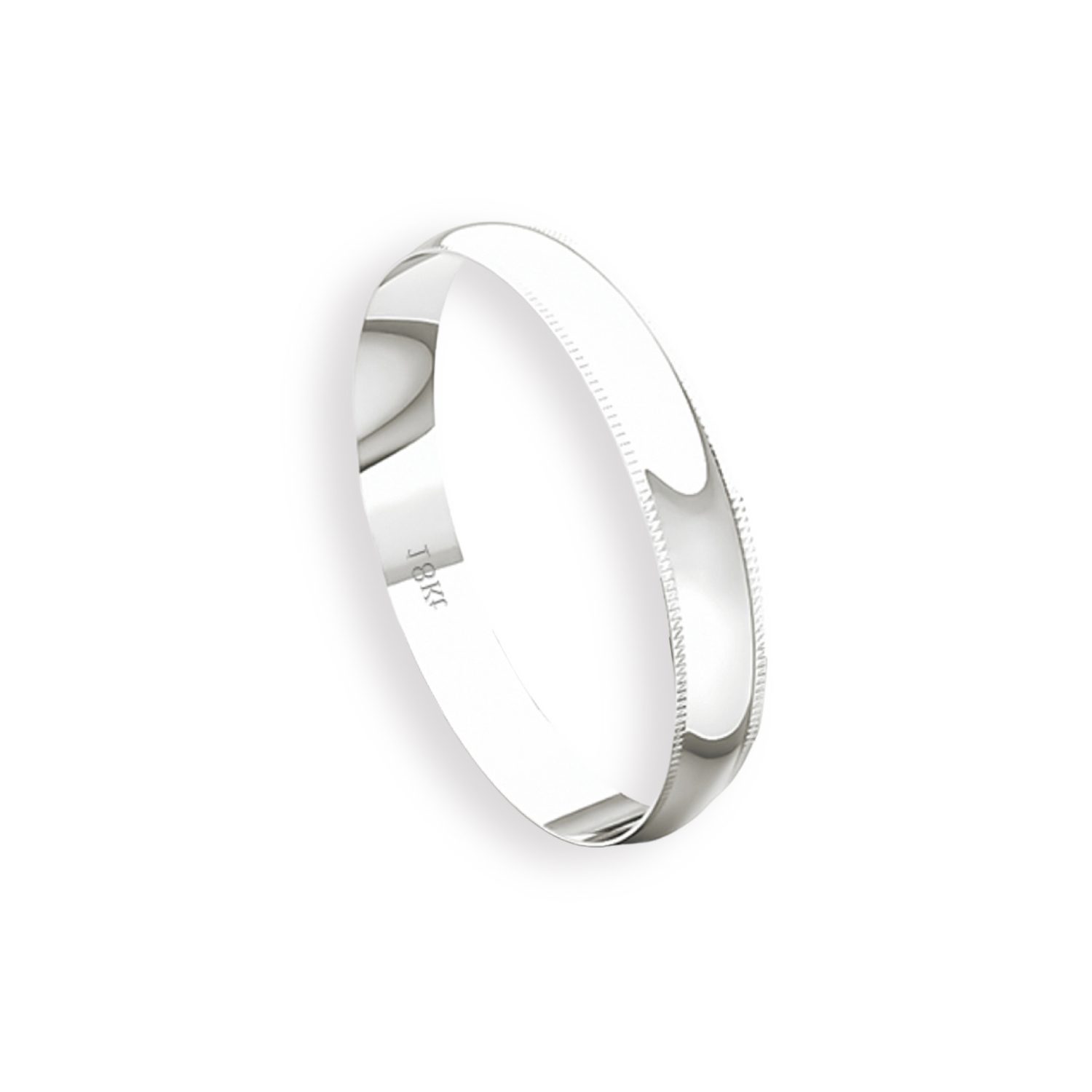 Argolla Matrimonio de Oro Blanco 18kt Inglés Alejandrina de 3,0mm 3