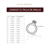 Argolla de Oro Blanco 18kt Inglés Alejandrina de 3,0mm