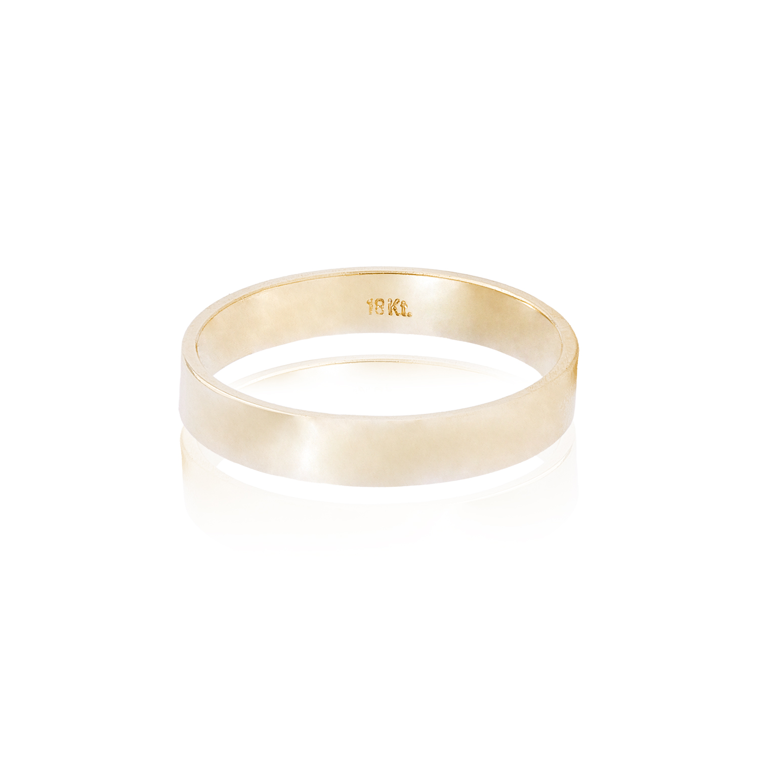 Argolla Matrimonio de Oro Amarillo 18kt Tubo Ferrada de 3,5mm 2