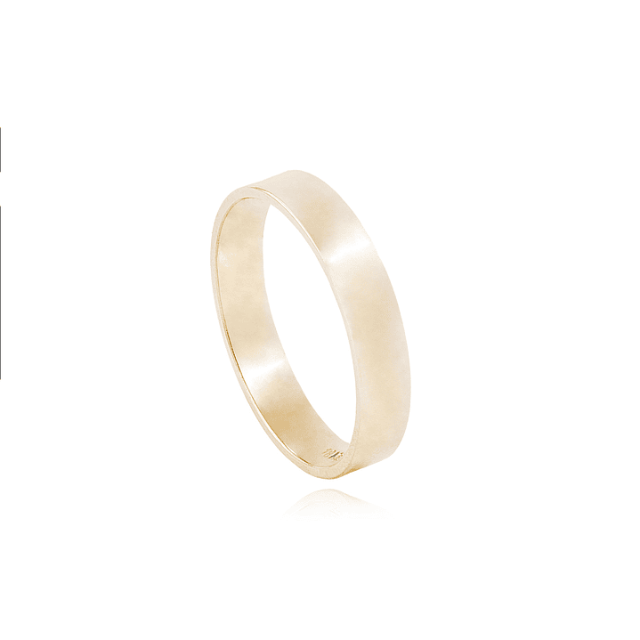 Argolla Matrimonio de Oro Amarillo 18kt Tubo Ferrada de 3,5mm 3