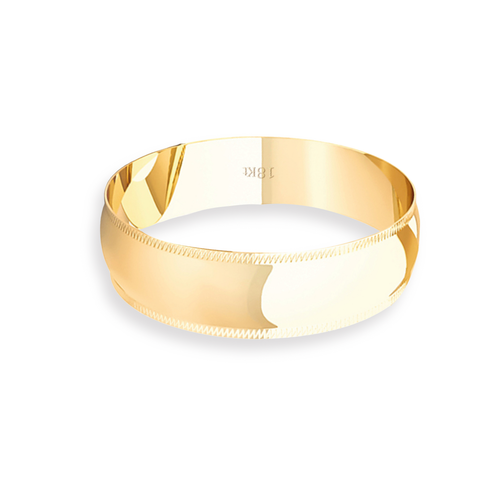 Argolla Matrimonio de Oro Amarillo 18kt Inglés Alejandrina de 5,0mm 2