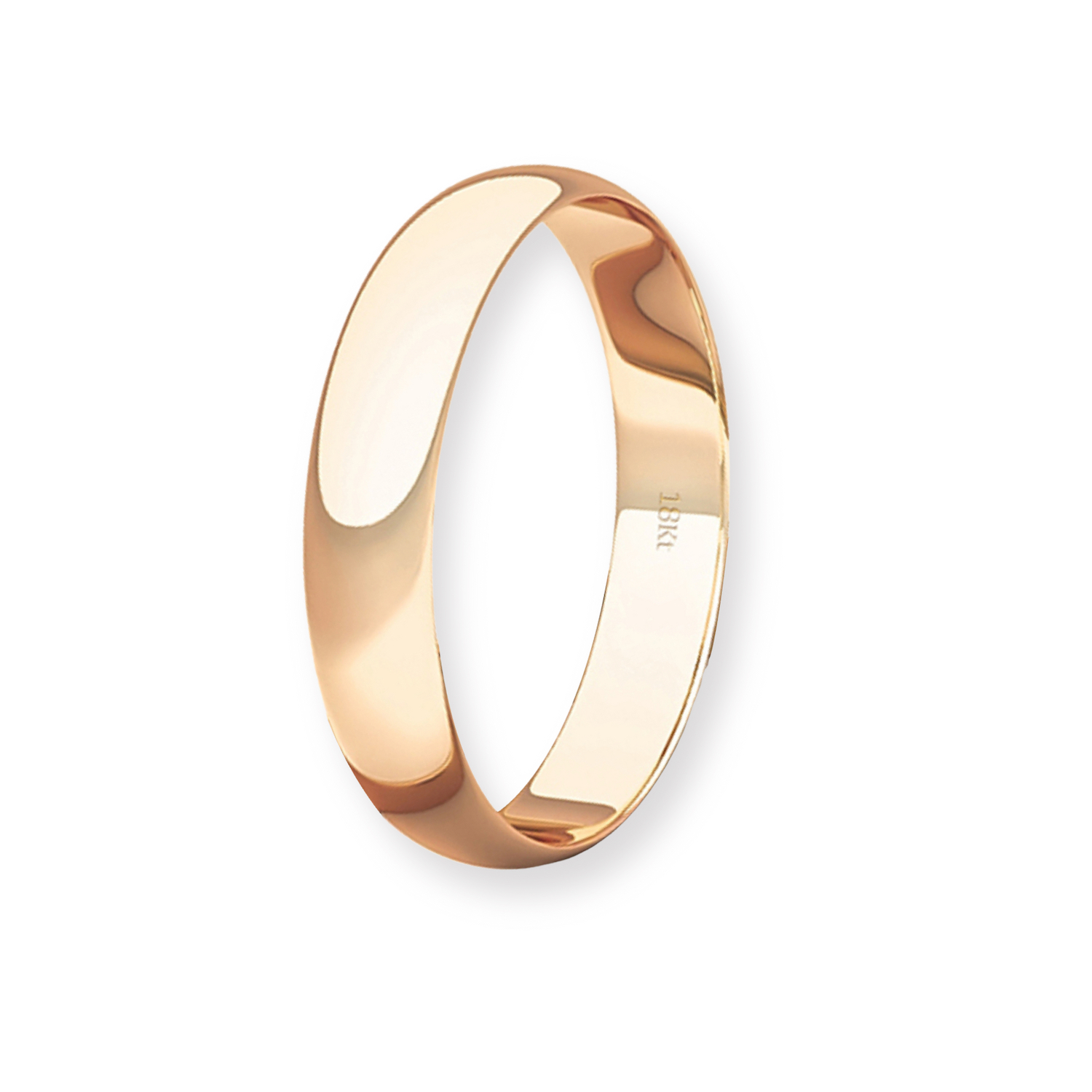 Argolla Matrimonio de Oro Miel 18kt Inglés Bari de 3,0mm 1