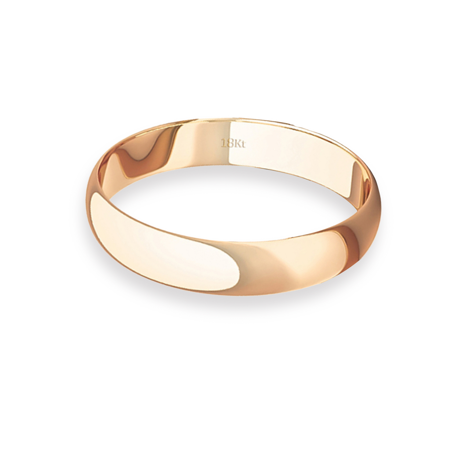 Argolla Matrimonio de Oro Miel 18kt Inglés Bari de 3,0mm 2