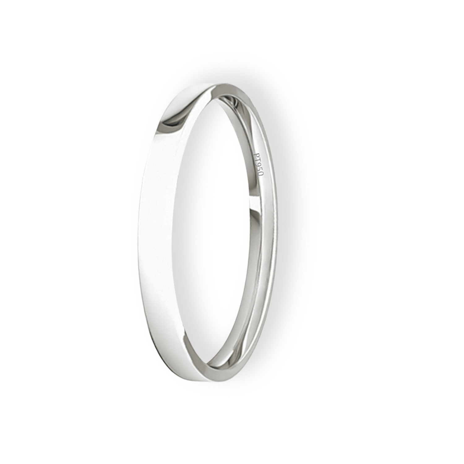 Argolla Matrimonio Ilusión de Platino Tubo Ergofit Siena de 2,0mm 1