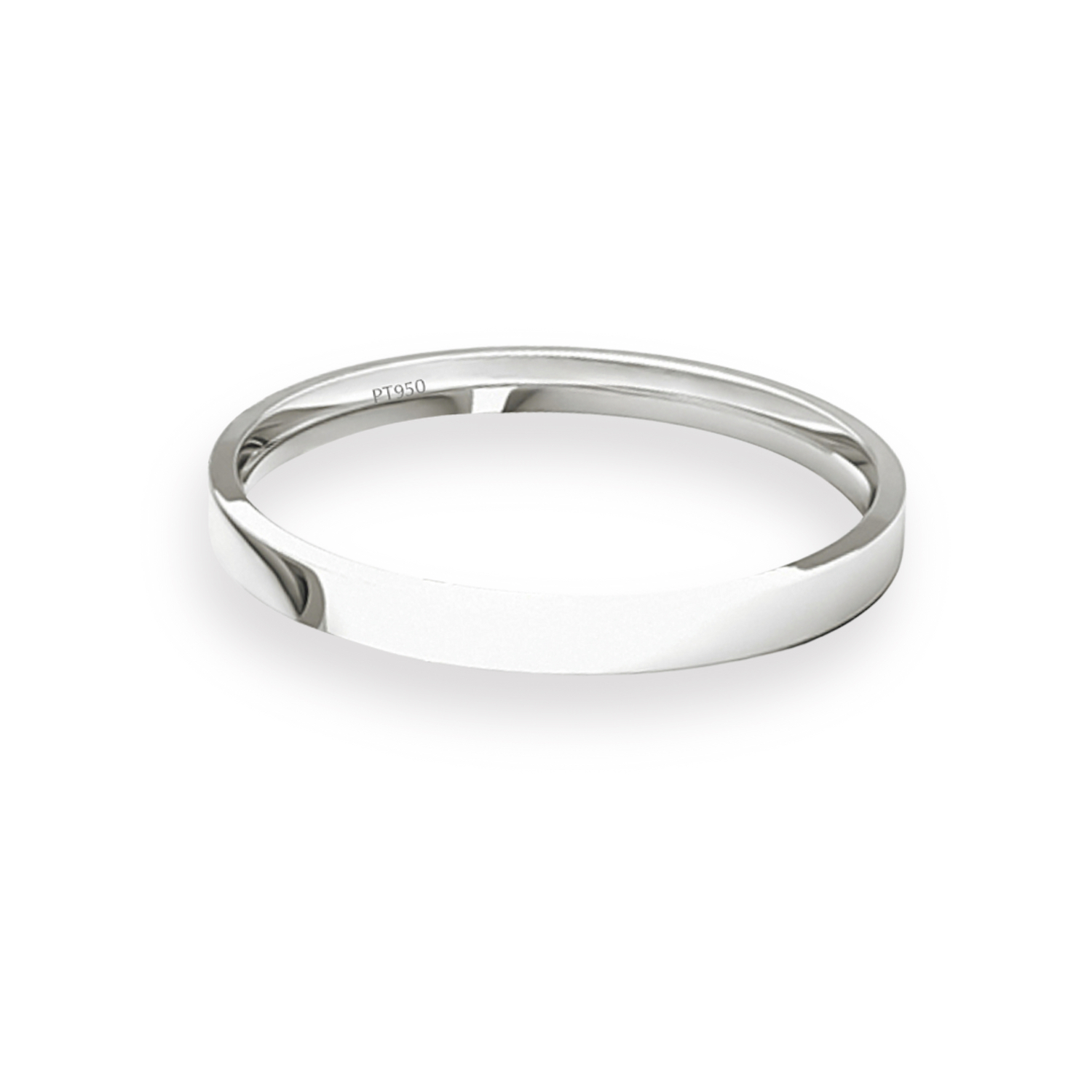 Argolla Matrimonio Ilusión de Platino Tubo Ergofit Siena de 2,0mm 2