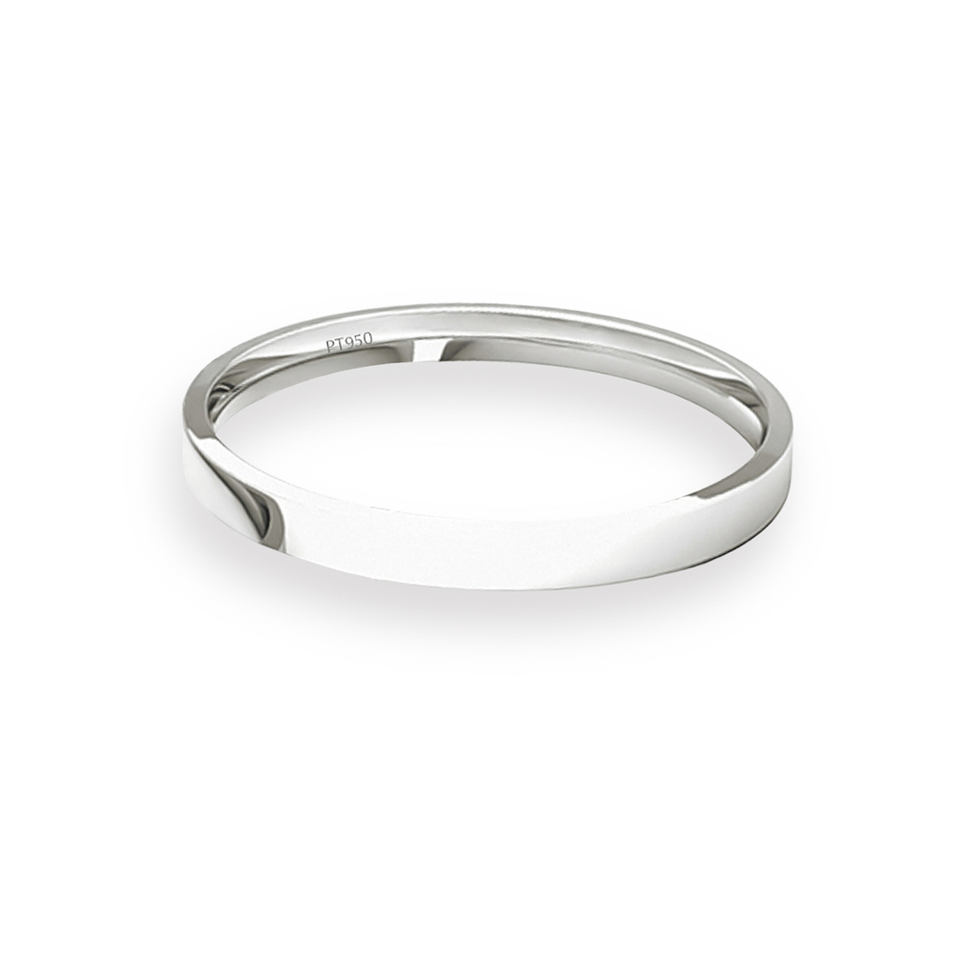 Argolla Matrimonio Ilusión de Platino Tubo Ergofit Siena de 2,0mm 2