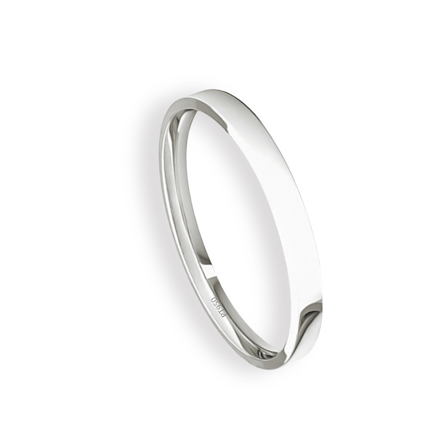 Argolla Matrimonio Ilusión de Platino Tubo Ergofit Siena de 2,0mm 3