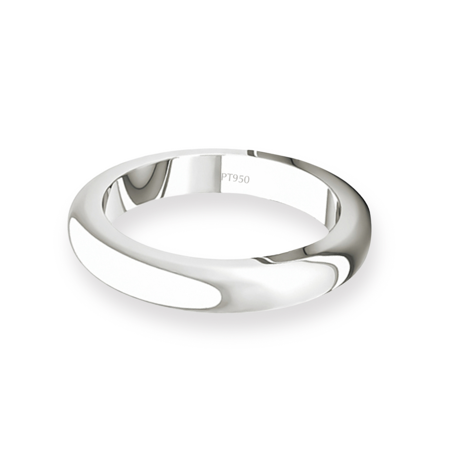 Argolla Matrimonio de Platino Inglés Padua 3,0mm 2