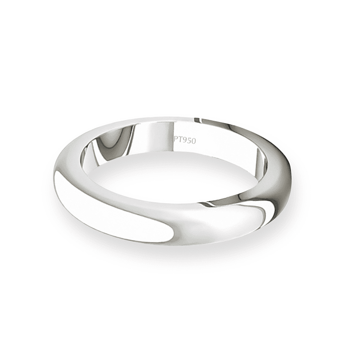 Argolla Matrimonio de Platino Inglés Padua 3,0mm 2