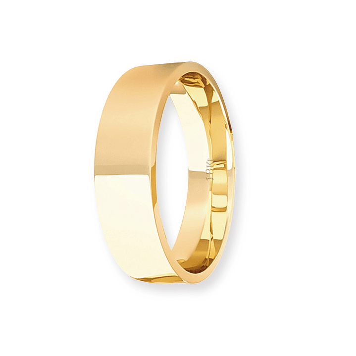 Argolla Matrimonio de Oro Amarillo 18kt Tubo ErgoFit Sagres de 5,0mm 1