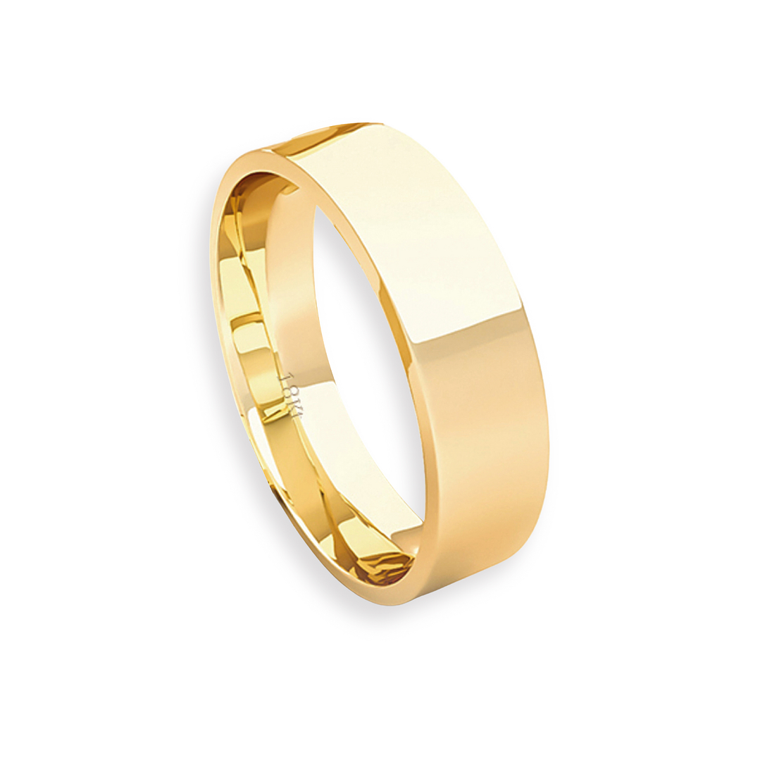 Argolla Matrimonio de Oro Amarillo 18kt Tubo ErgoFit Sagres de 5,0mm 3