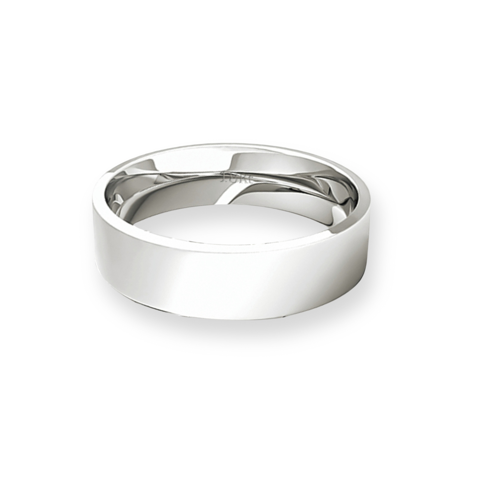Argolla Matrimonio de Oro Blanco 18kt Tubo ErgoFit Sagres de 5,0mm 2