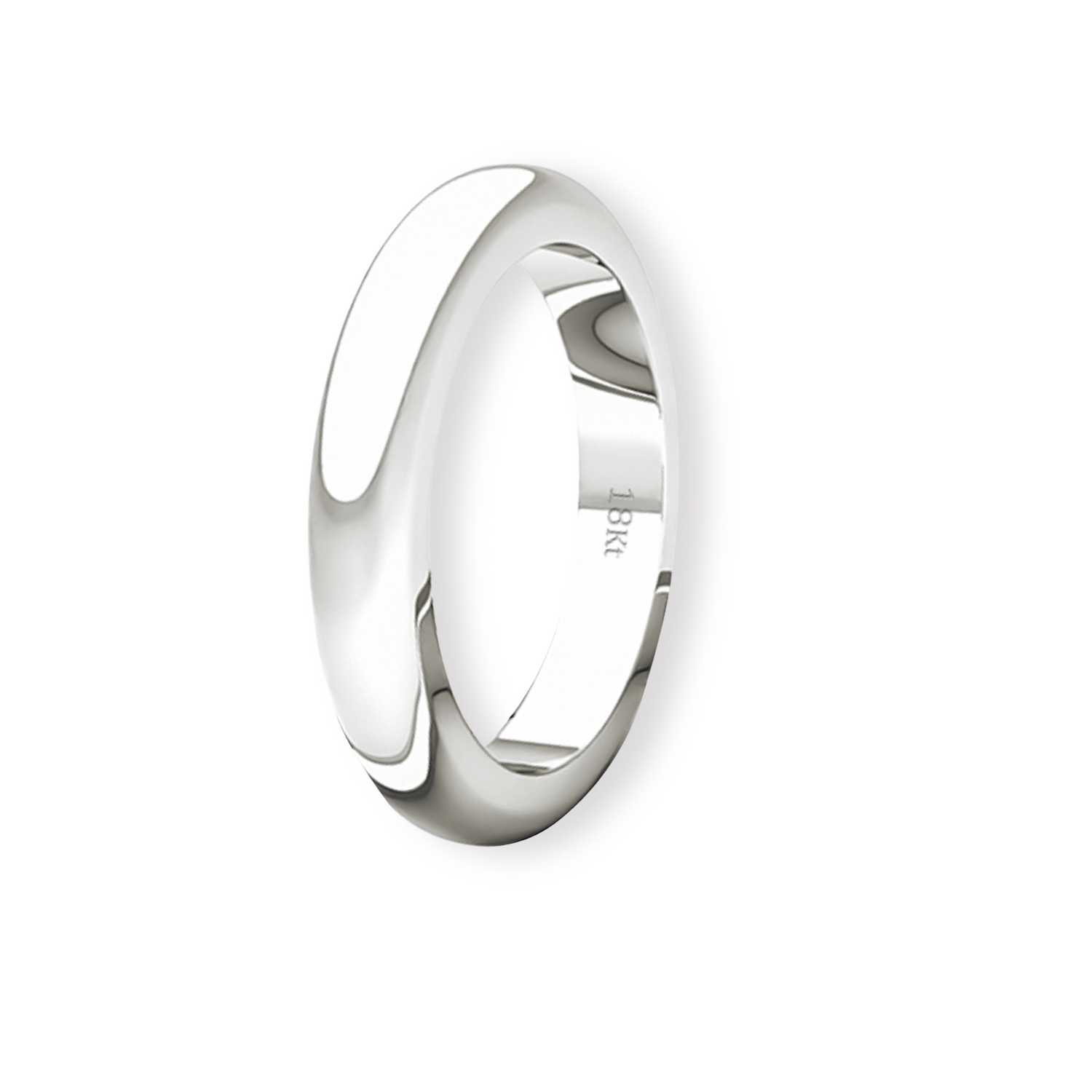Argolla Matrimonio de Oro Blanco 18kt Inglés Padua 3,0mm 1