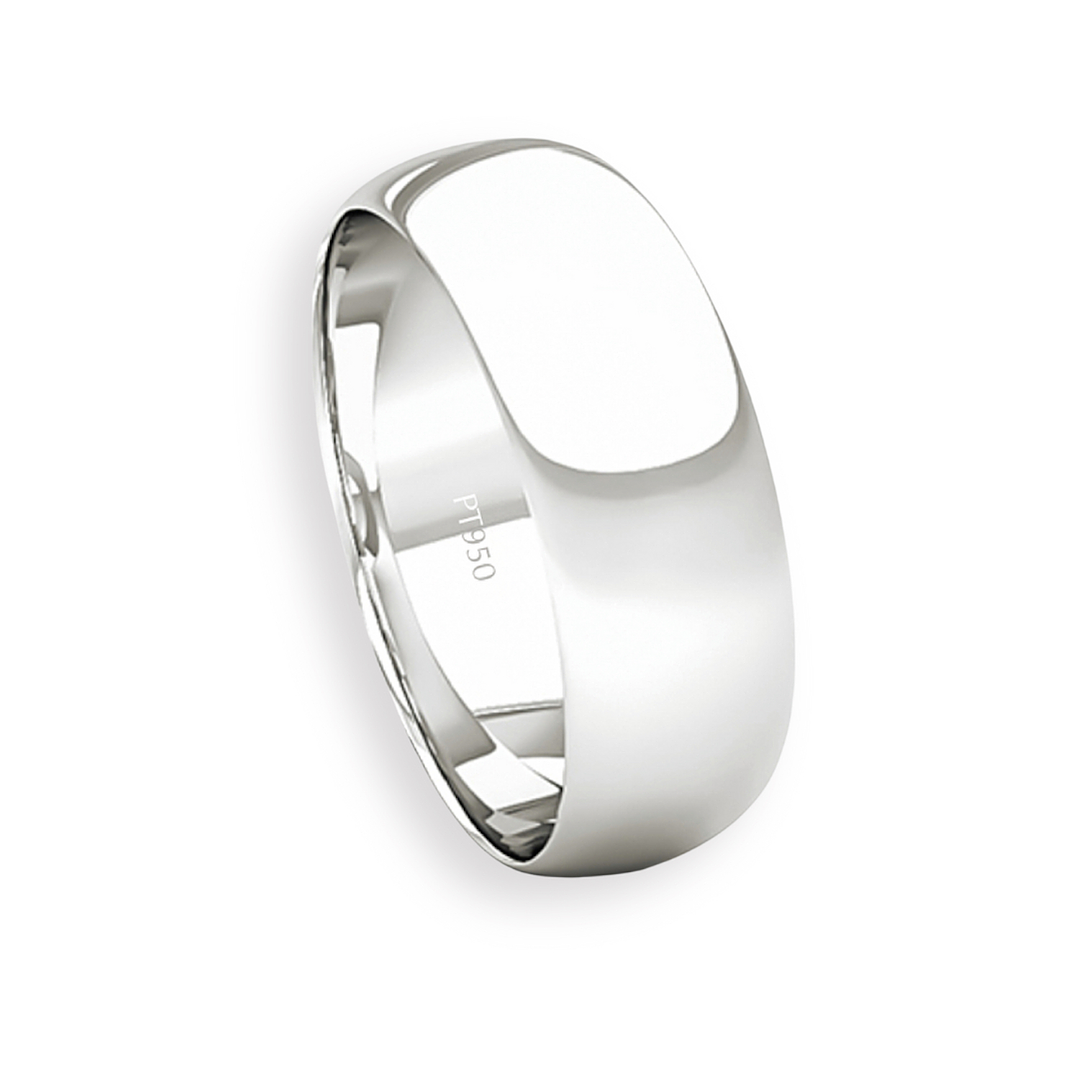 Argolla Matrimonio de Platino Inglés Argos de 5,0mm 3