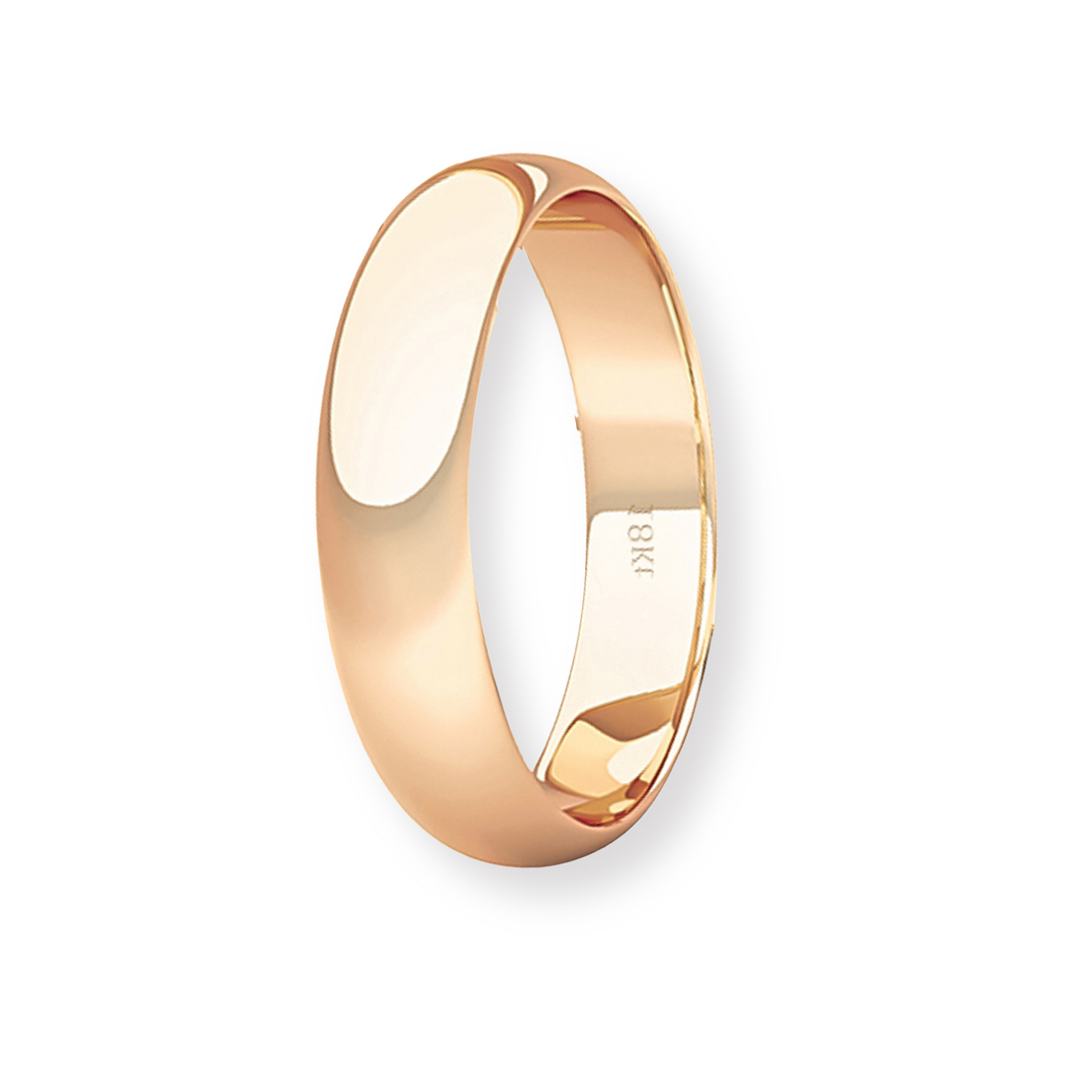 Argolla Matrimonio de Oro Miel 18kt Inglés Venecia de 3,5mm 1