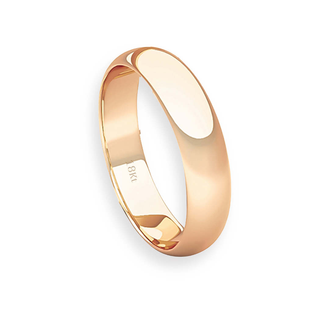 Argolla Matrimonio de Oro Miel 18kt Inglés Venecia de 3,5mm 3
