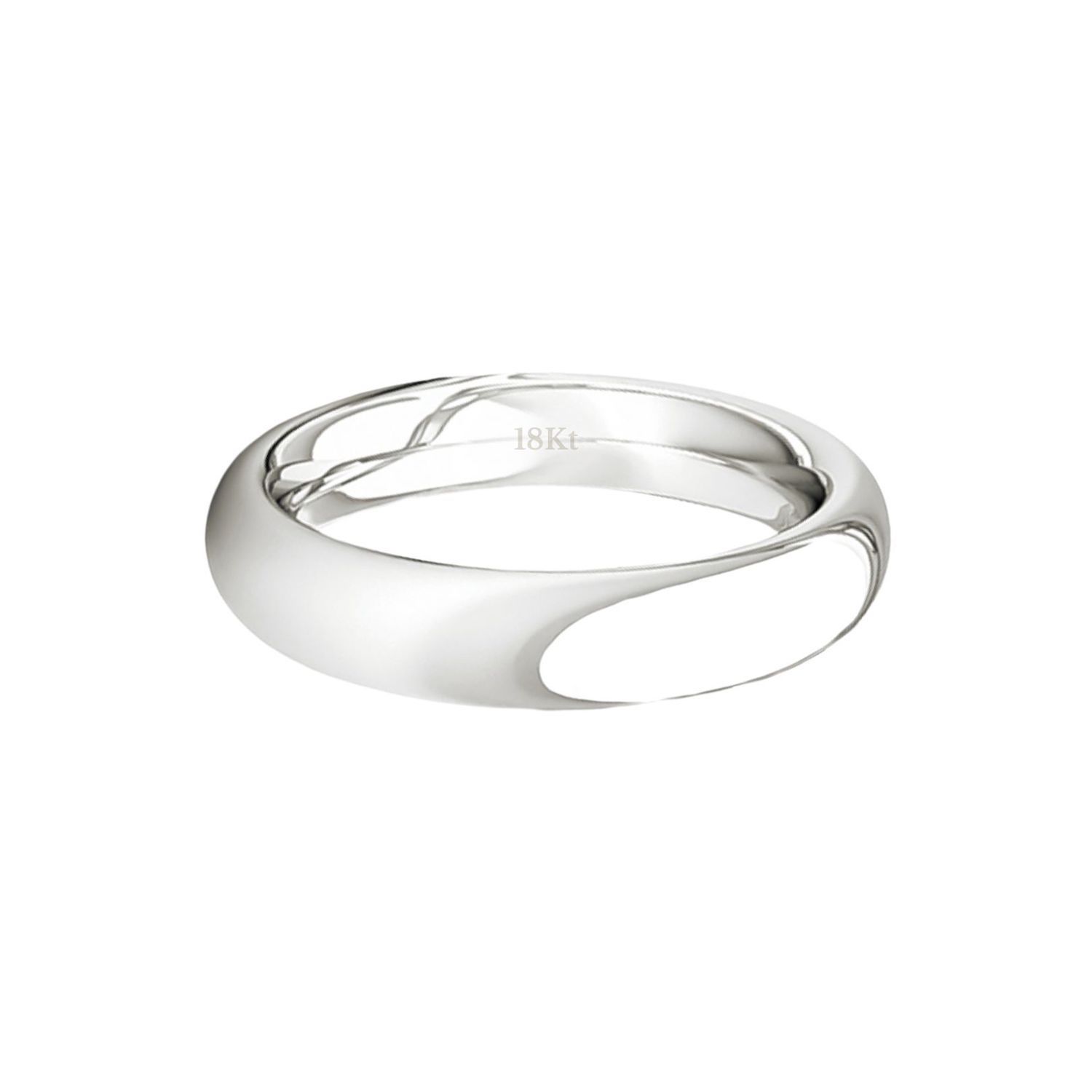 Argolla Matrimonio de Oro Blanco 18kt Inglés Garda Ergofit de 3,5mm 2