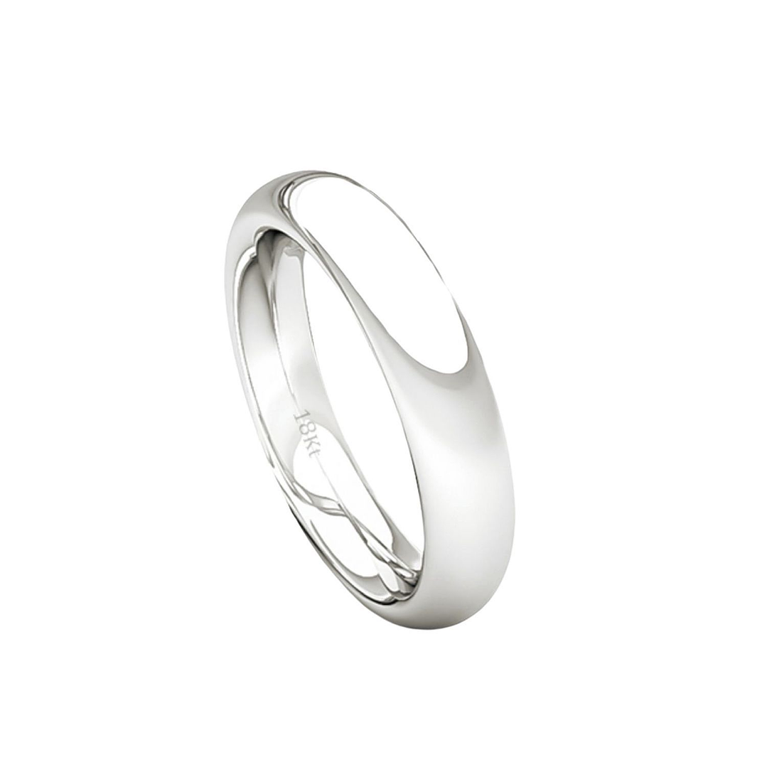 Argolla Matrimonio de Oro Blanco 18kt Inglés Garda Ergofit de 3,5mm 3