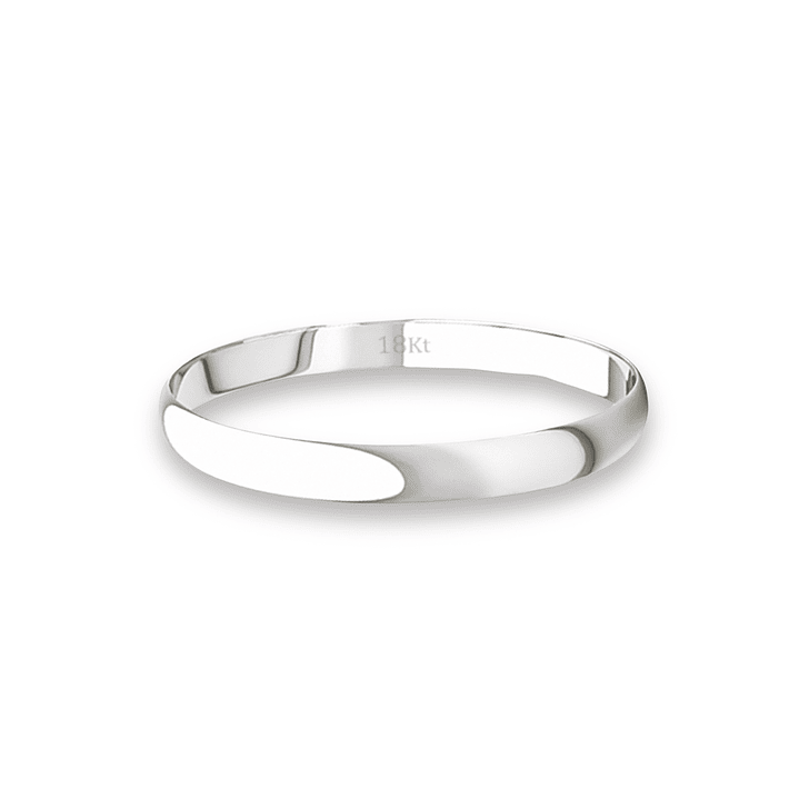 Argolla Matrimonio Ilusión de Oro Blanco 18kt Inglés Verona de 2,0mm 2