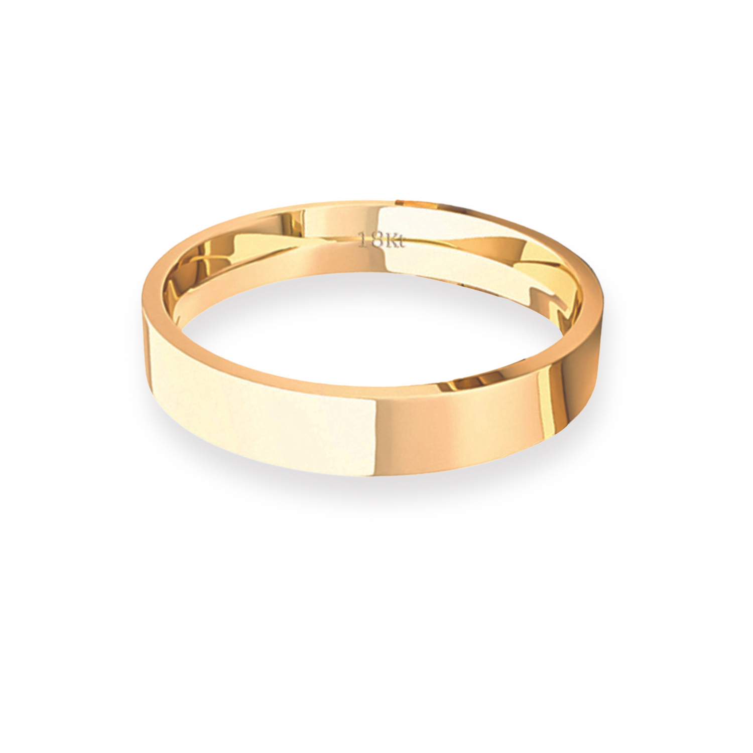 Argolla Matrimonio de Oro Amarillo 18kt Tubo ErgoFit Portus de 3,5mm 2