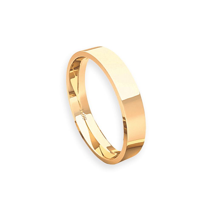 Argolla Matrimonio de Oro Amarillo 18kt Tubo ErgoFit Portus de 3,5mm 3