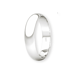 Argolla Matrimonio de Oro Blanco 18kt Inglés Venecia de 3,5mm