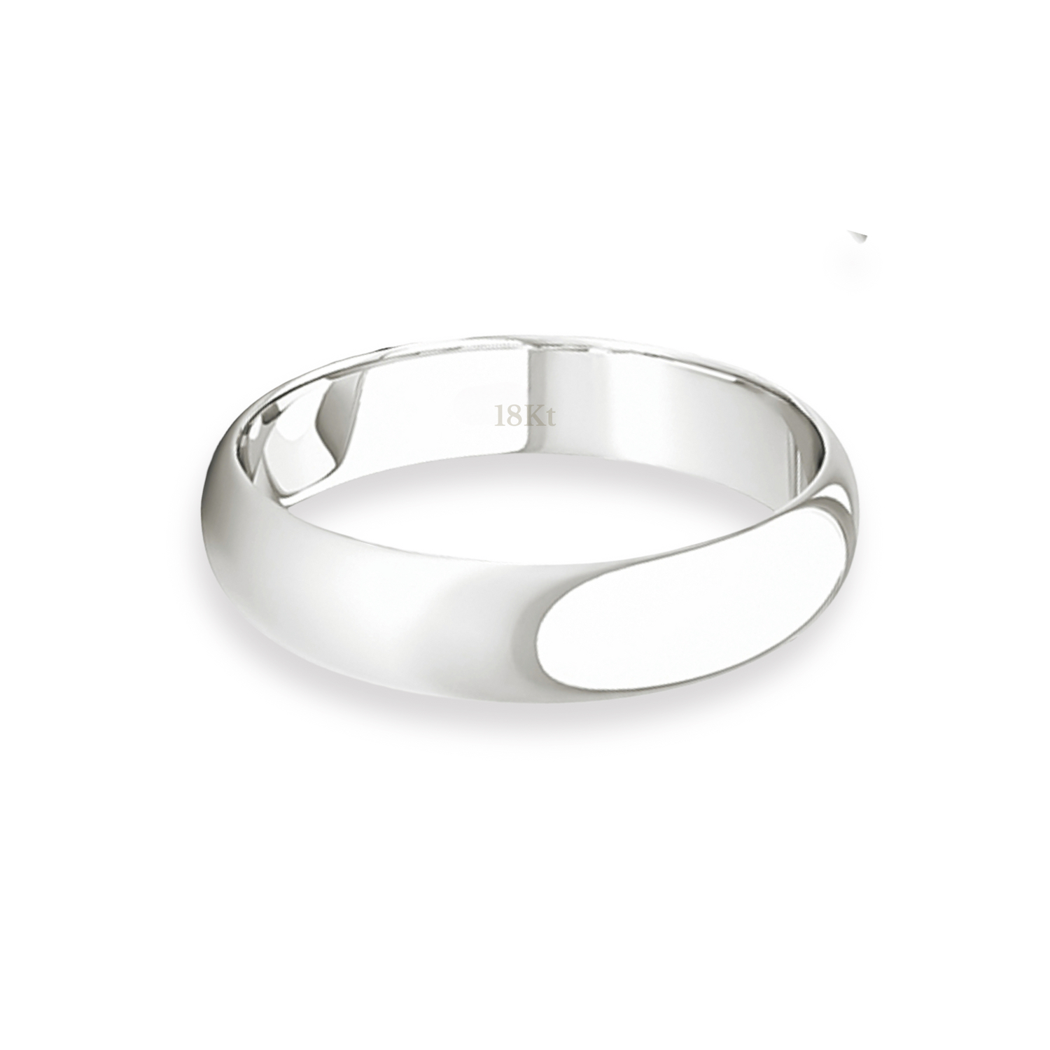 Argolla Matrimonio de Oro Blanco 18kt Inglés Venecia de 3,5mm 2