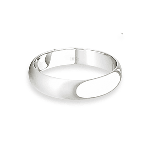 Argolla Matrimonio de Oro Blanco 18kt Inglés Venecia de 3,5mm