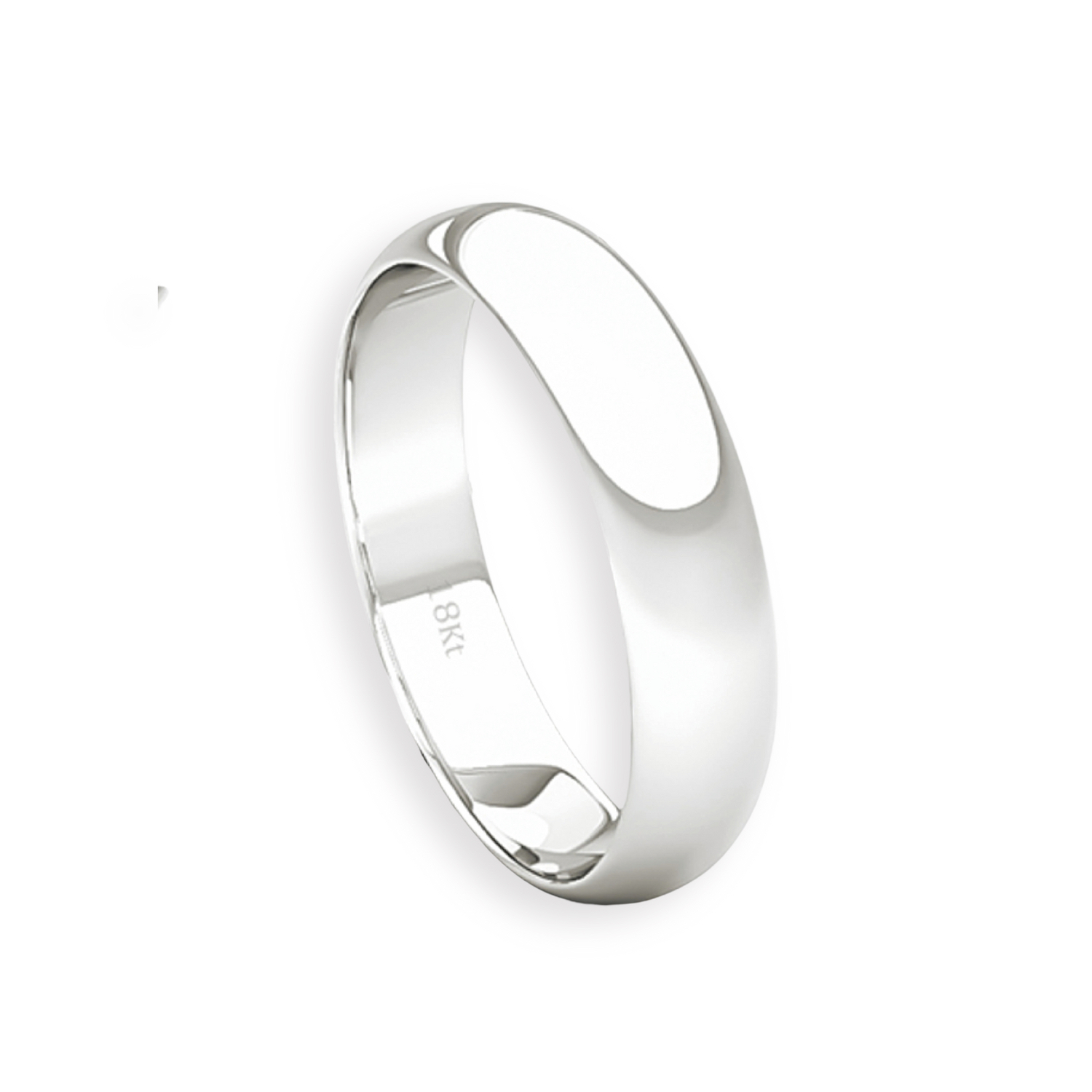 Argolla Matrimonio de Oro Blanco 18kt Inglés Venecia de 3,5mm 3