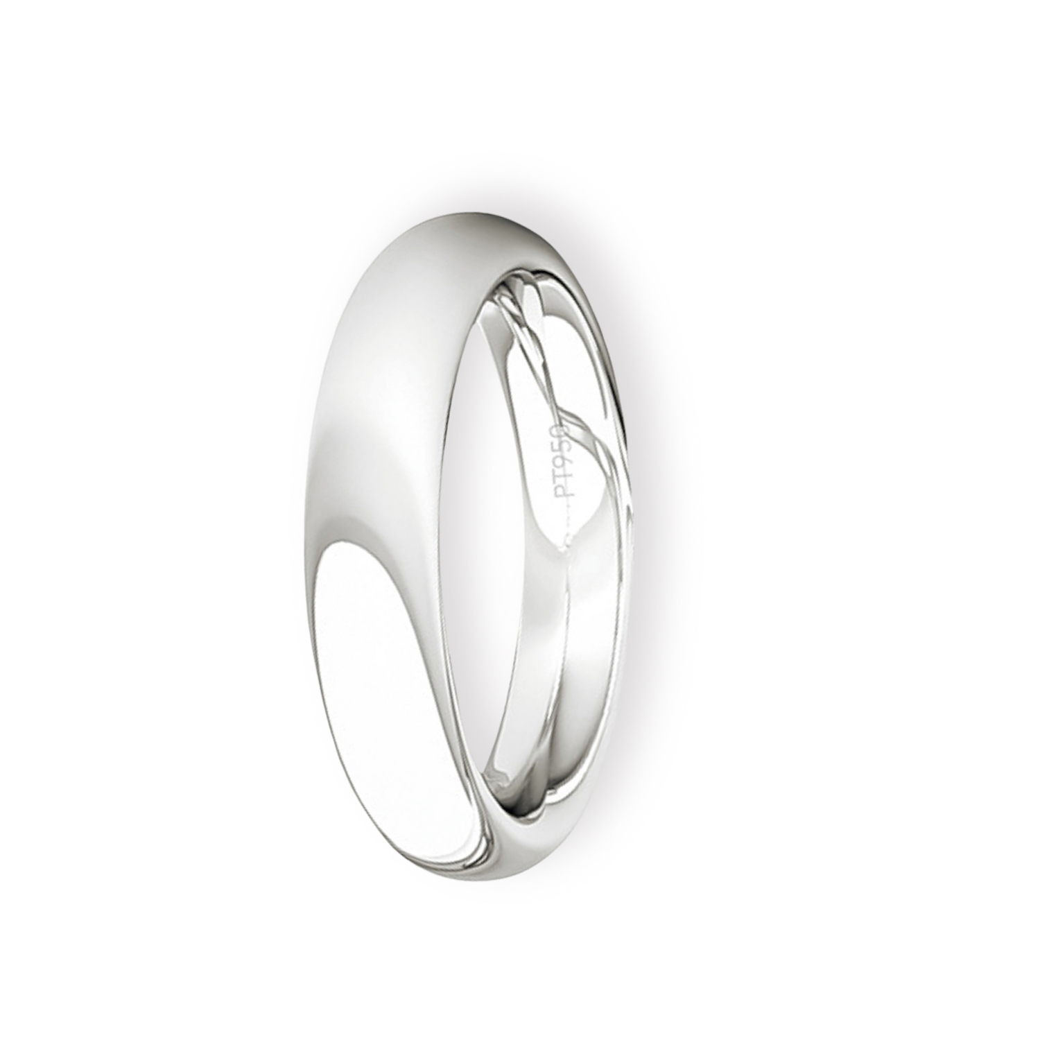Argolla Matrimonio de Platino Inglés Garda Ergofit de 3,5mm 1