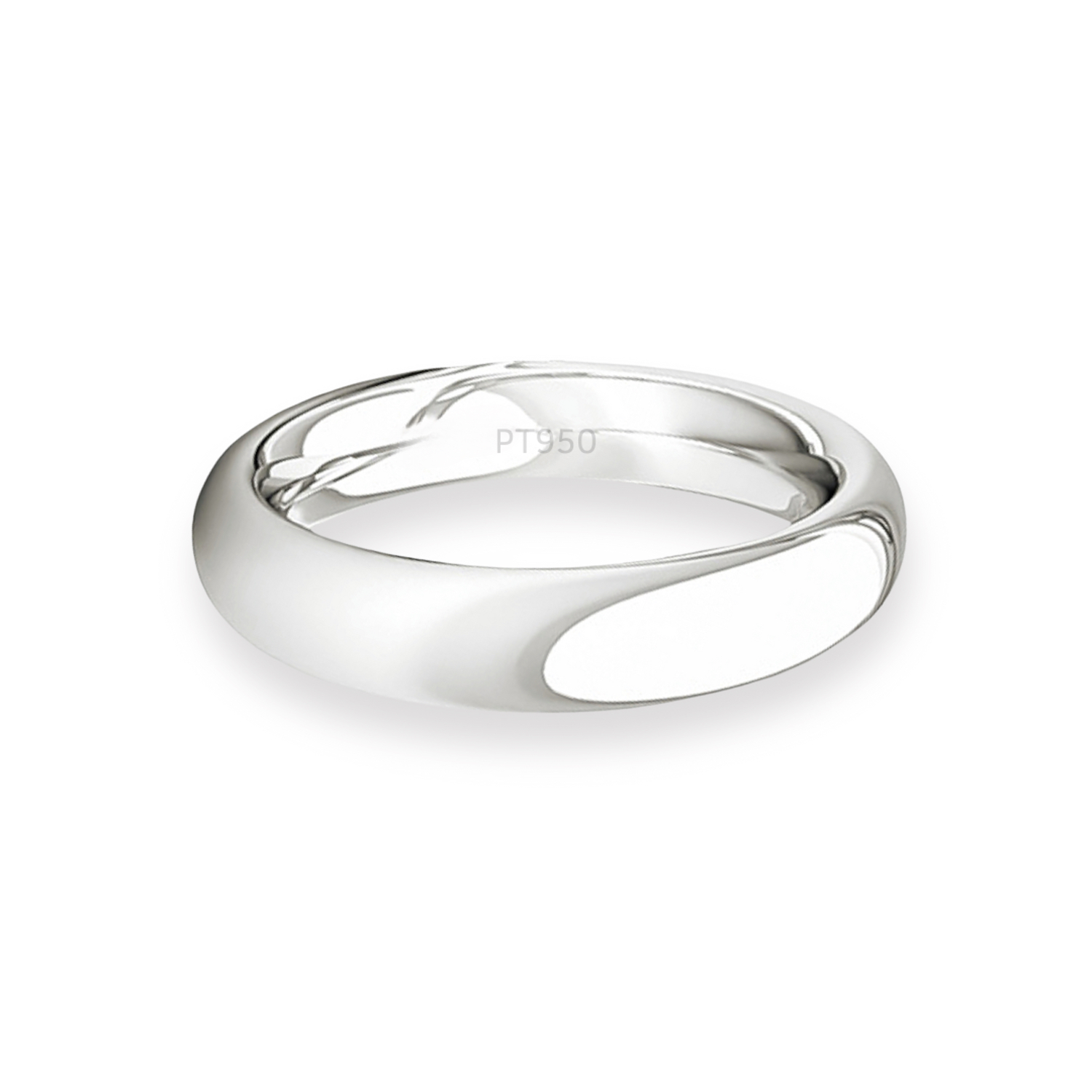 Argolla Matrimonio de Platino Inglés Garda Ergofit de 3,5mm 2