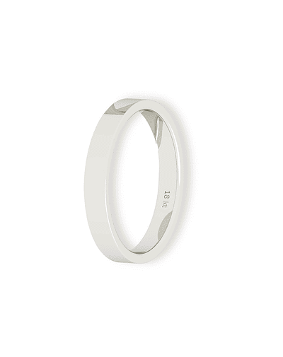 Argolla de Oro 18kt Modelo Tubo FERRADA de 3,5mm Oro Blanco