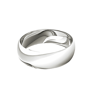 Argolla Matrimonio de Oro Blanco 18kt Inglés Argos de 5,0mm