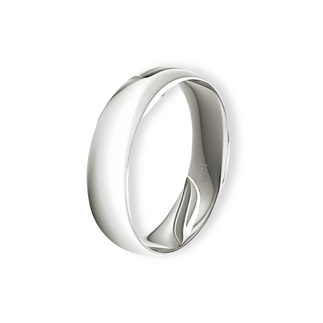 Argolla Matrimonio de Oro Blanco 18kt Inglés Vicenza de 4,0mm 1