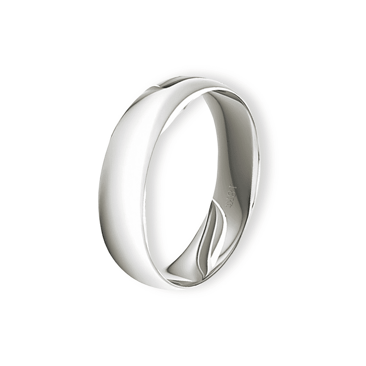 Argolla Matrimonio de Oro Blanco 18kt Inglés Vicenza de 4,0mm 1