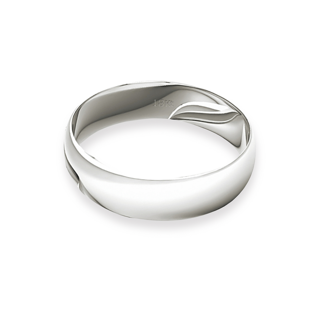 Argolla Matrimonio de Oro Blanco 18kt Inglés Vicenza de 4,0mm 2