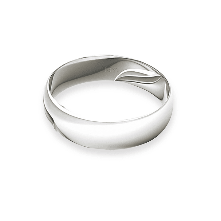 Argolla Matrimonio de Oro Blanco 18kt Inglés Vicenza de 4,0mm 2