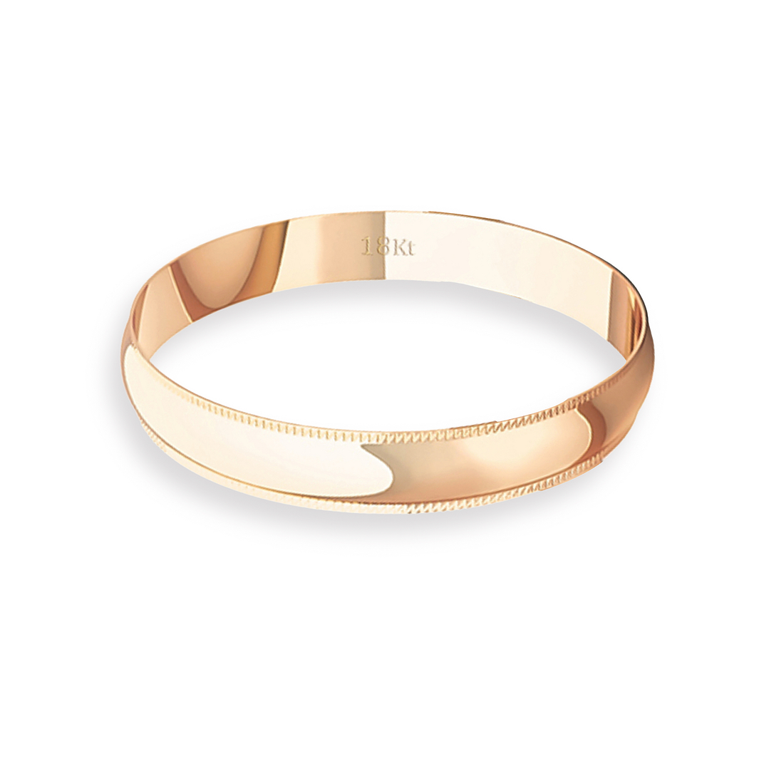 Argolla Matrimonio de Oro Miel 18kt Inglés Alejandrina de 3,0mm 2