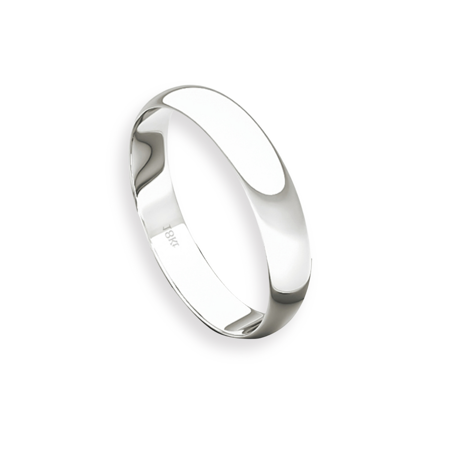 Argolla Matrimonio de Oro Blanco 18kt Inglés Bari de 3,0mm 3
