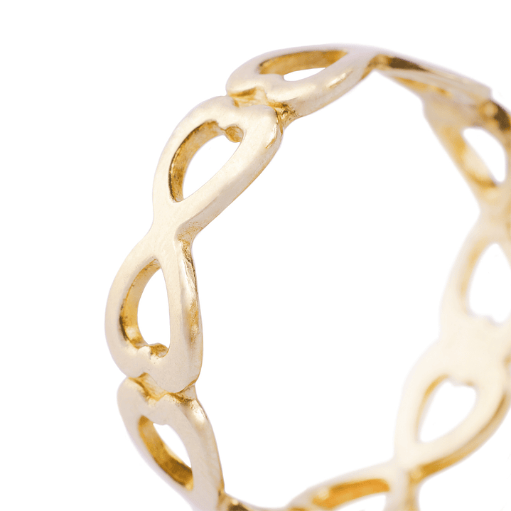 Anillo de Plata Esterlina 925 Antifaz Revestido en Oro 18kt 2