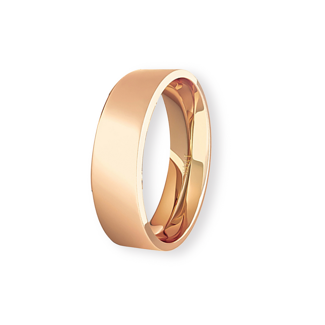 Argolla Matrimonio de Oro Miel 18kt Tubo ErgoFit Sagres de 5,0mm 1