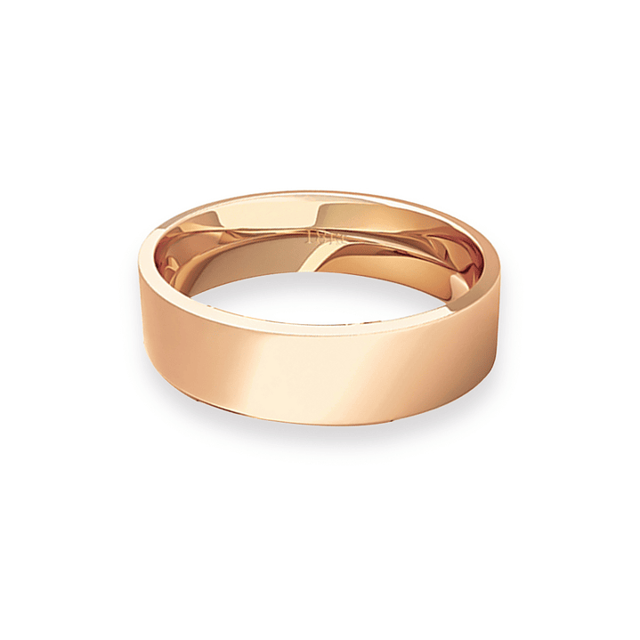 Argolla Matrimonio de Oro Miel 18kt Tubo ErgoFit Sagres de 5,0mm 2