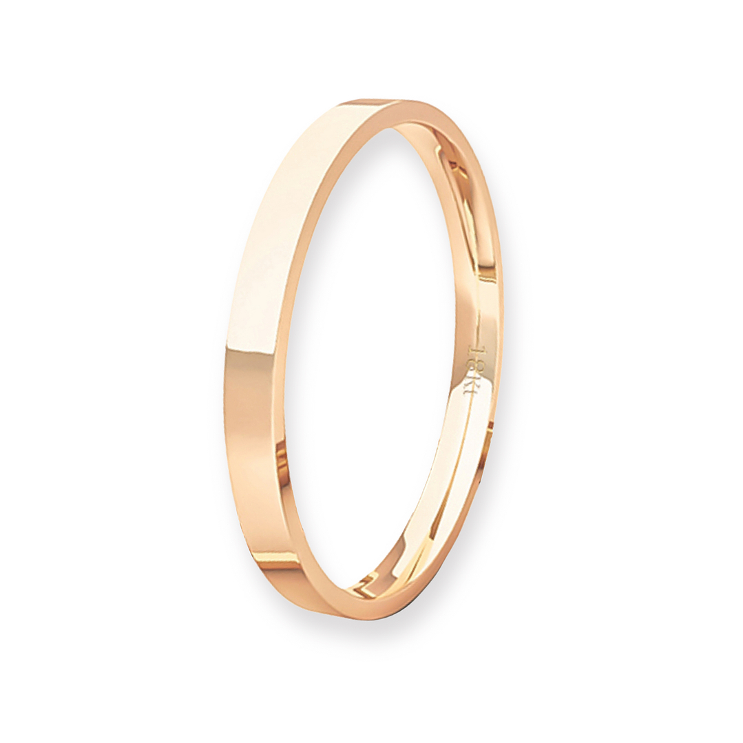Argolla Matrimonio de Oro Miel 18kt Tubo ErgoFit Siena de 2,0mm 1