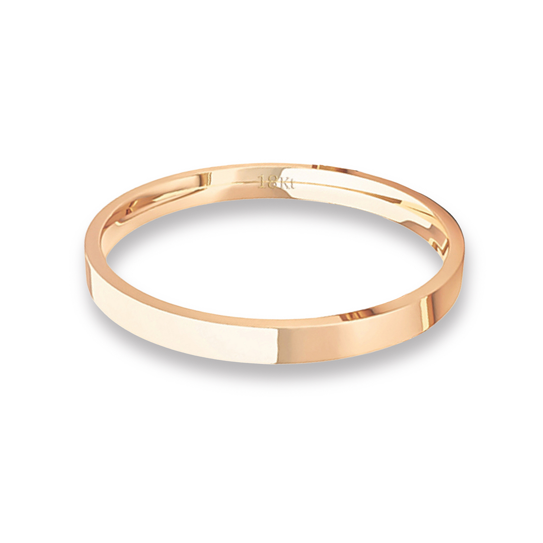 Argolla Matrimonio de Oro Miel 18kt Tubo ErgoFit Siena de 2,0mm 2