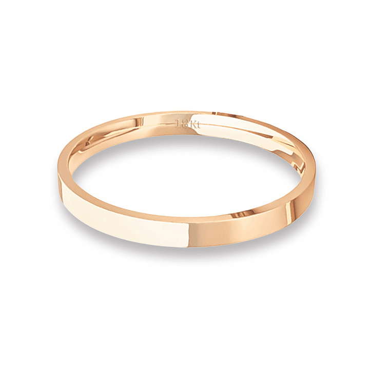 Argolla Matrimonio de Oro Miel 18kt Tubo ErgoFit Siena de 2,0mm 2